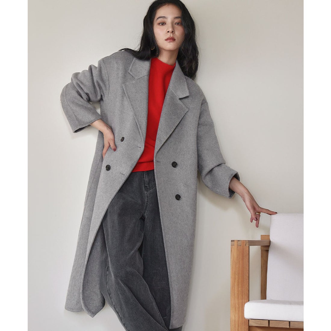 エルフランク ELFRANK 【Premium】上質ウール チェスターコート ロング