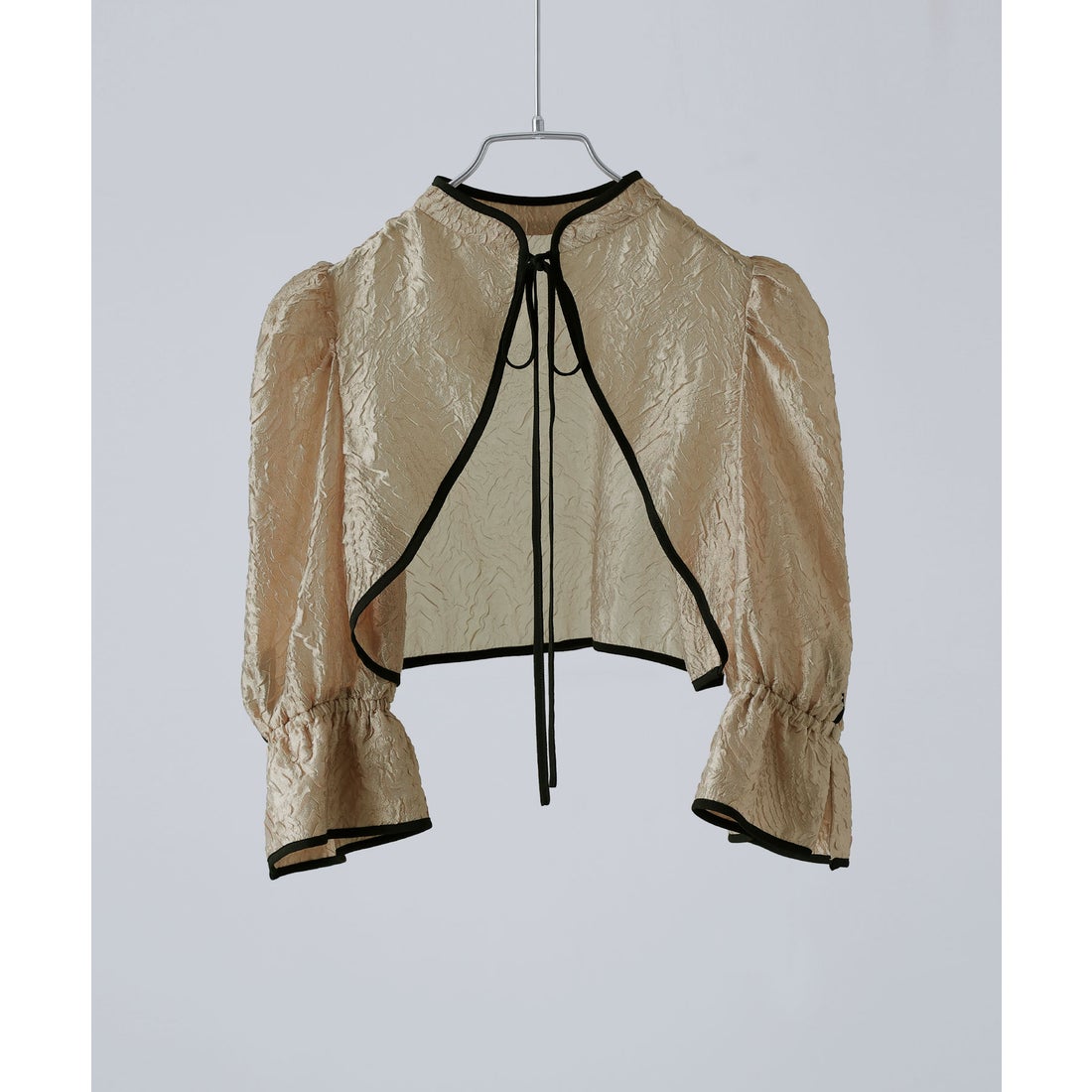 エトル etoll. ジャガードボレロ&ウエストタックボリュームドレス