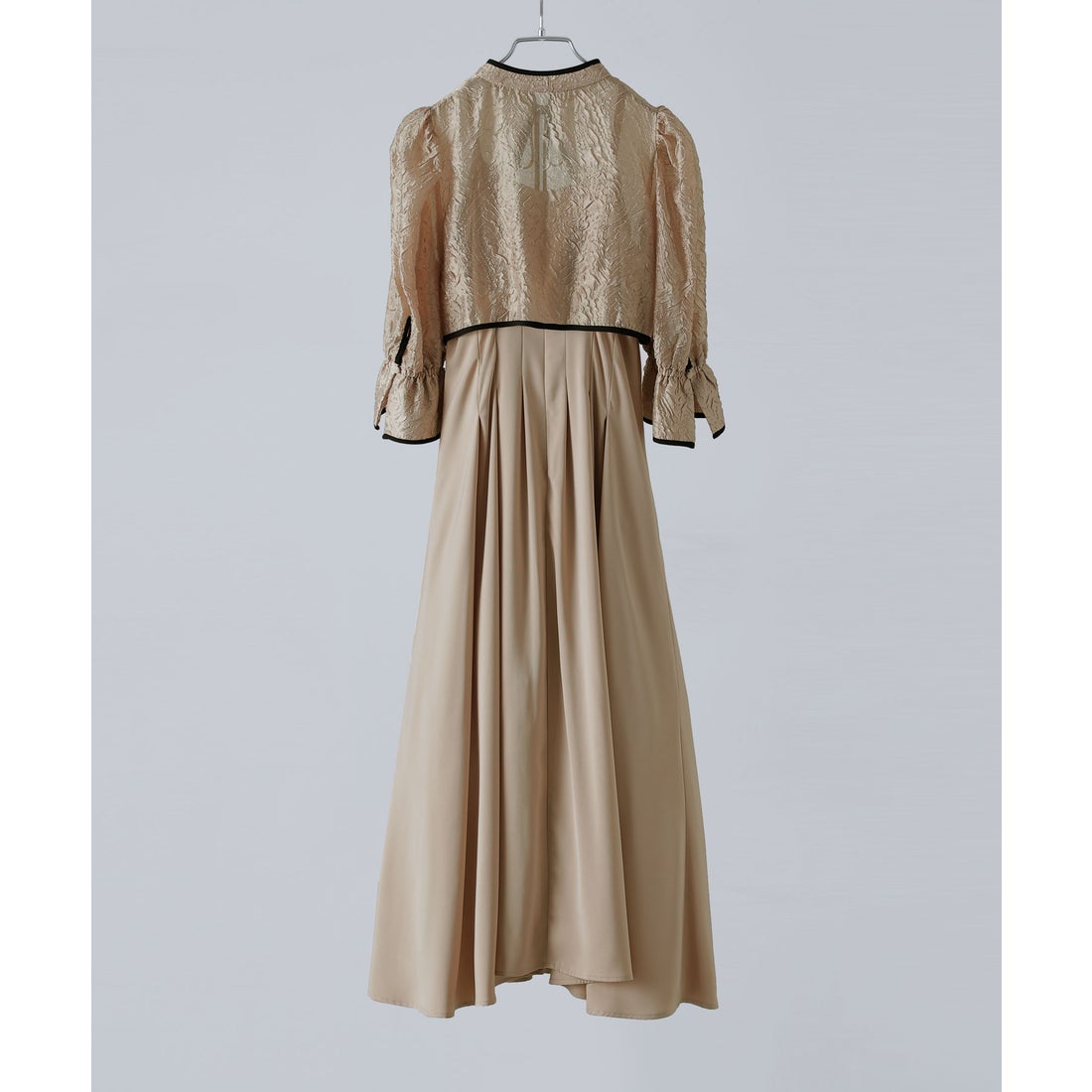 エトル etoll. ジャガードボレロ&ウエストタックボリュームドレス