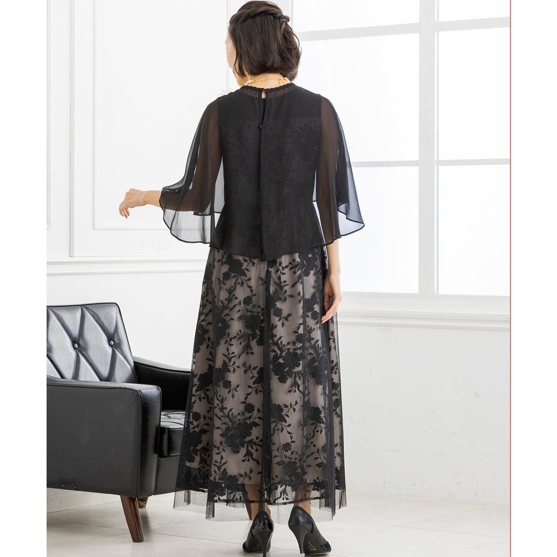 フォルムフォルマ form forma ケープとレースドレス2点セット《マザー