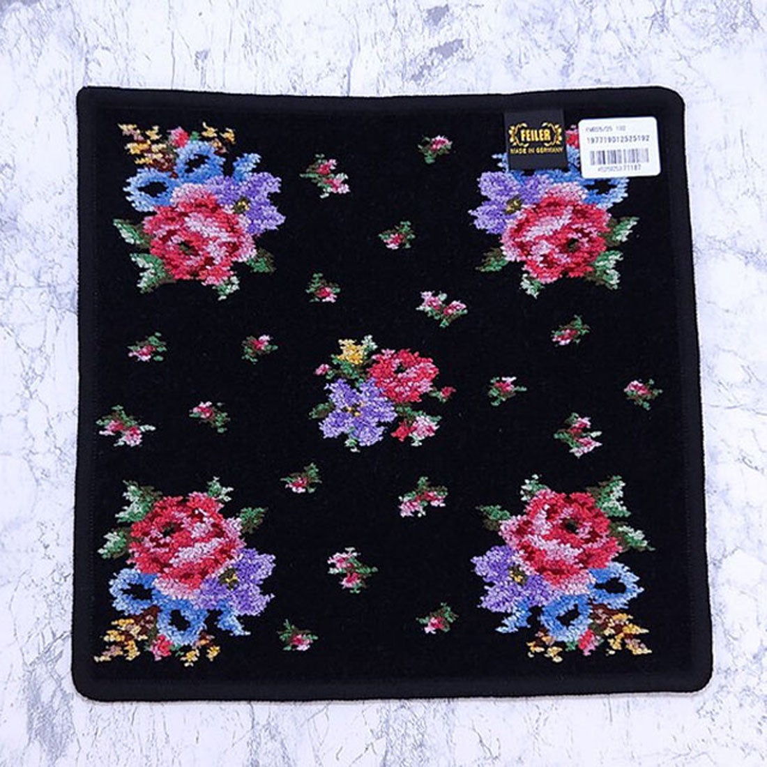 フェイラー FEILER FEILER フェイラー ハンカチ タオル 花柄 ブラック