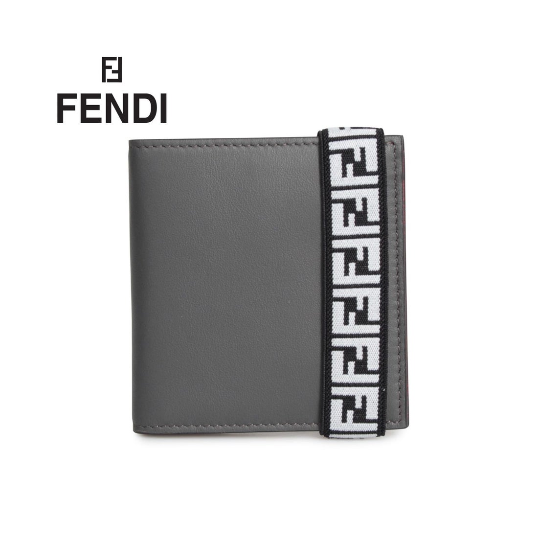 フェンディ FENDI 財布 二つ折り メンズ BI-FOLD WALLET グレー 7M0277