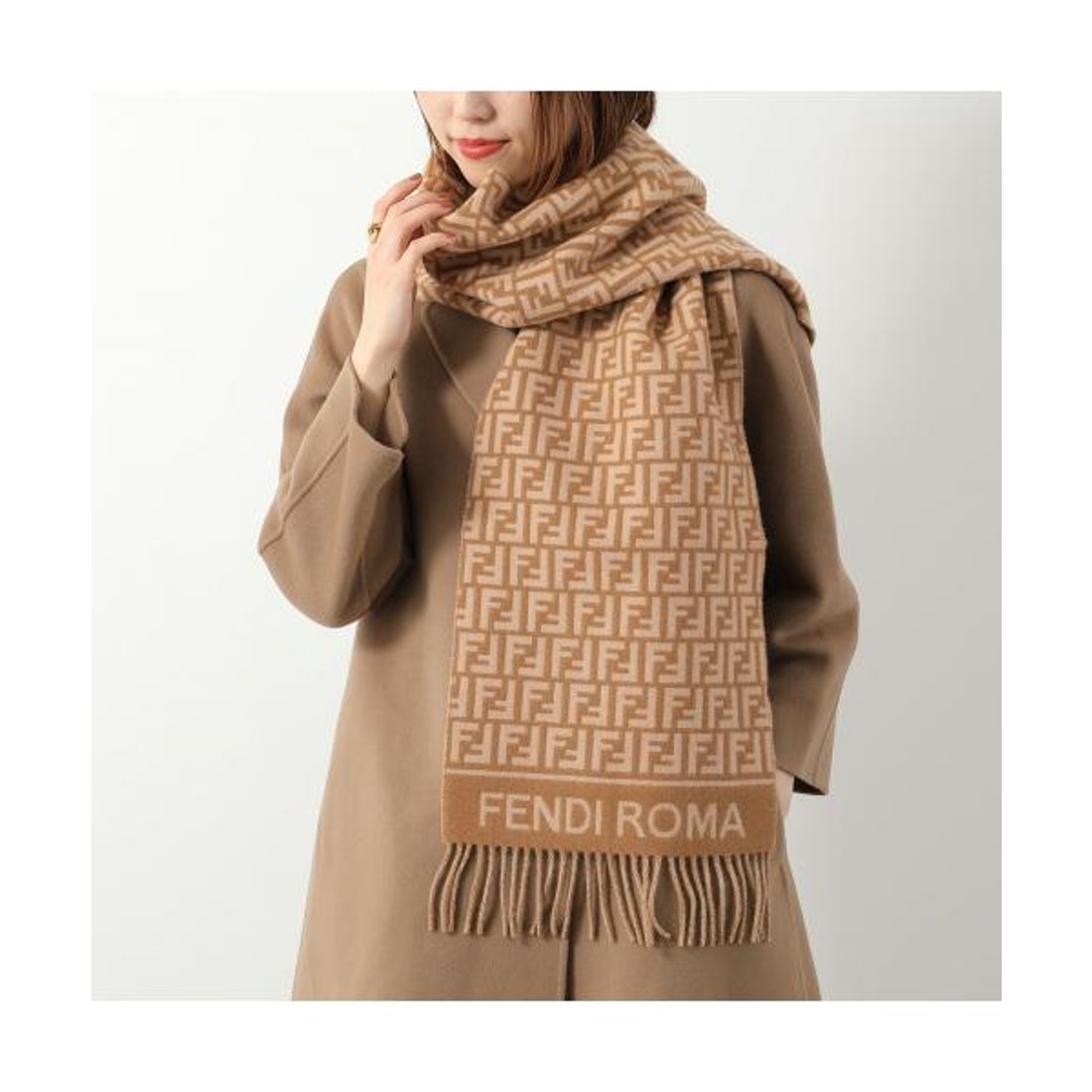 フェンディ FENDI FENDI マフラー 30×190 FXT113 AQCW カシミヤ ウール