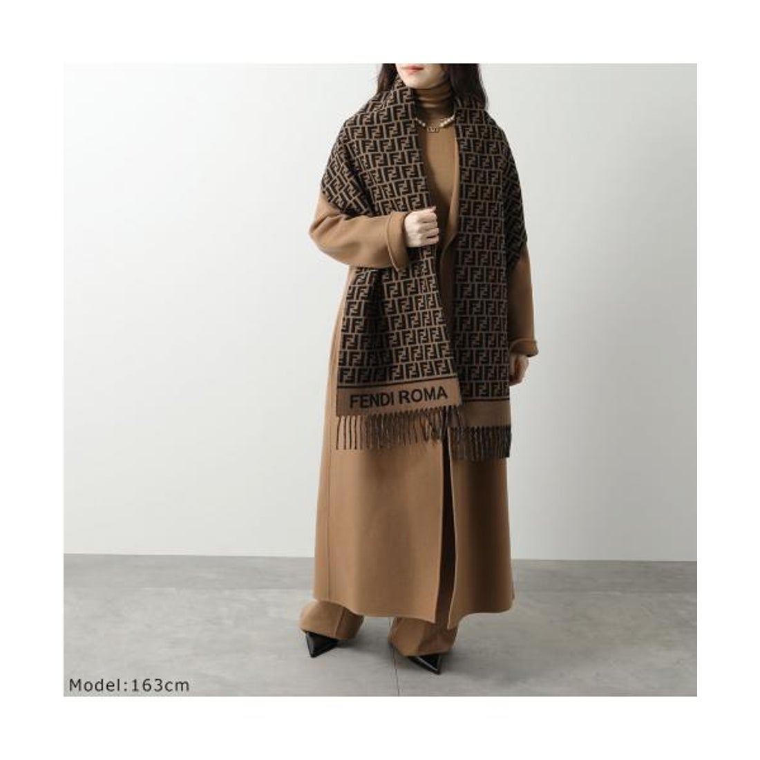 フェンディ FENDI FENDI マフラー 30×190 FXT113 AQCW カシミヤ ウール