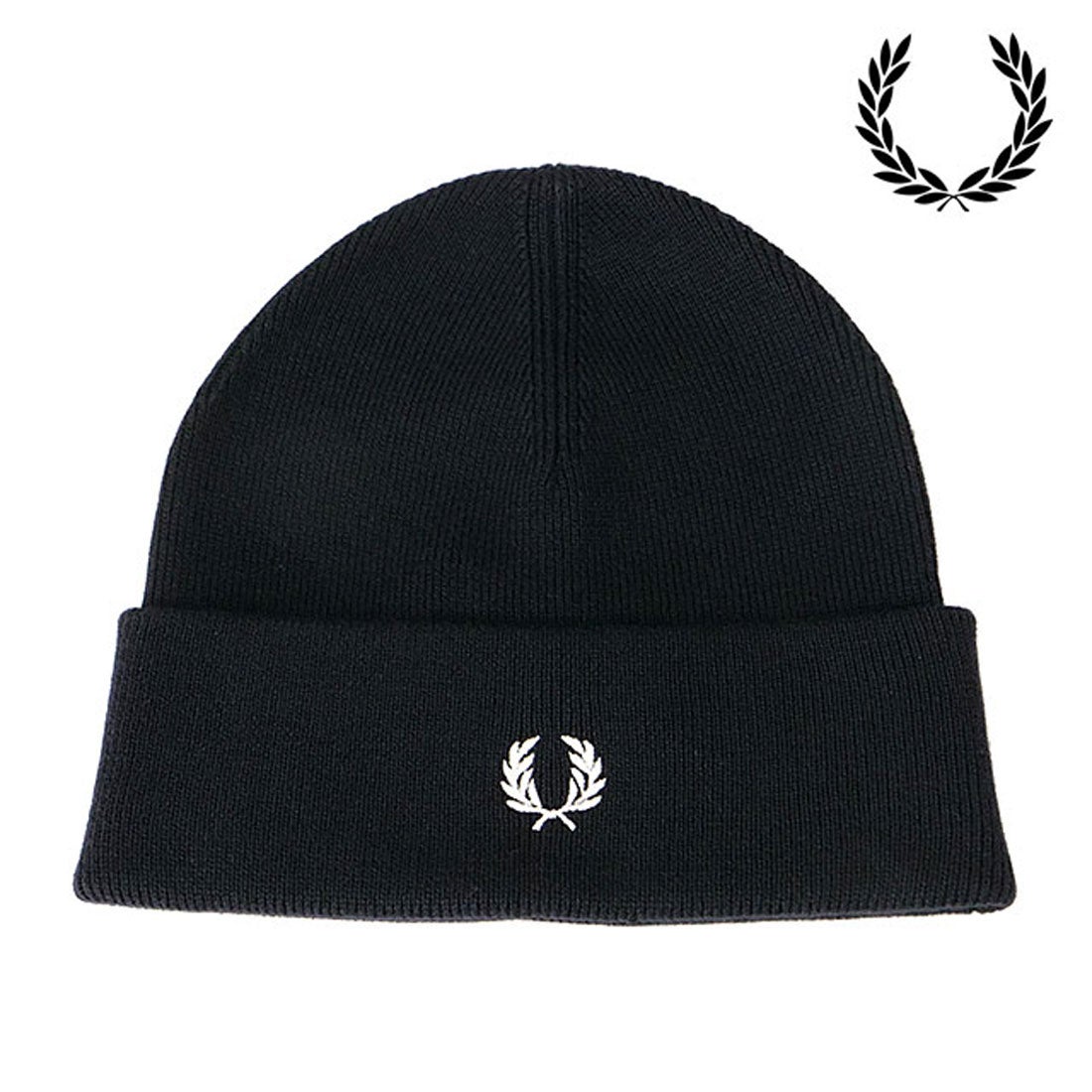 フレッドペリー FRED PERRY FRED PERRY CLASSIC BEANIE NAVY/SNOW