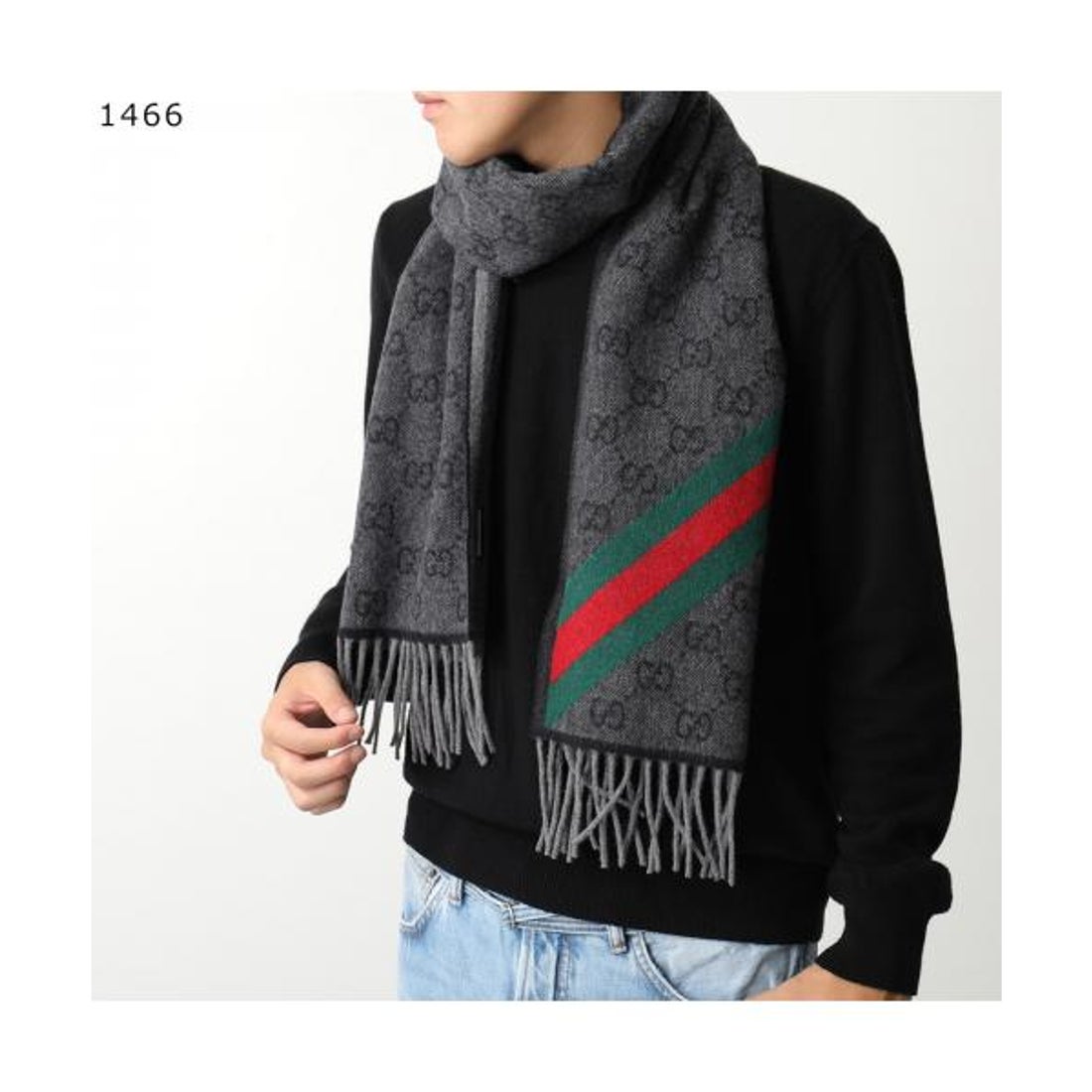 グッチ GUCCI GUCCI マフラー 570603 3G200 GGロゴ ウール （1466