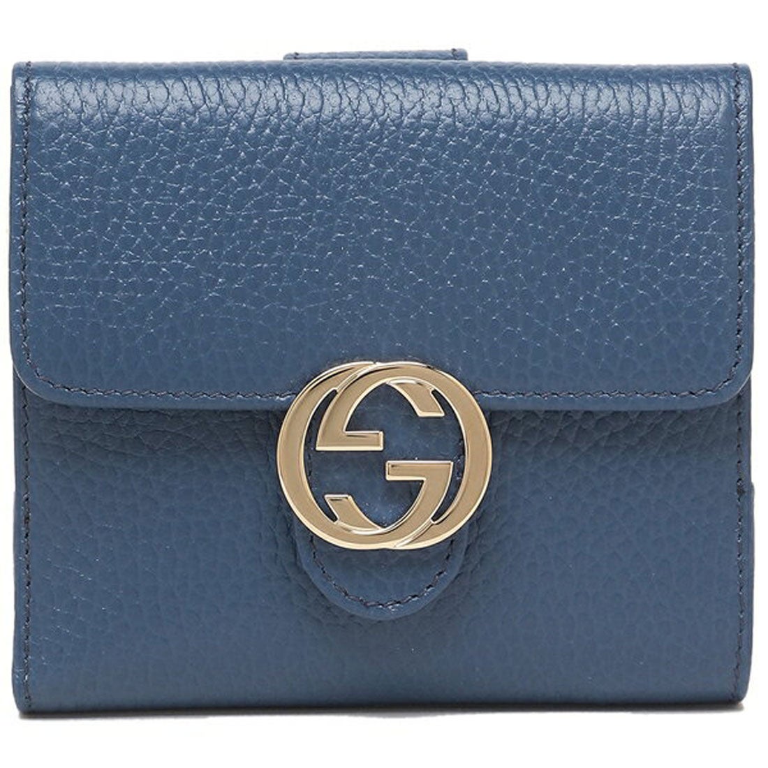 グッチ GUCCI アウトレット 二つ折り財布 ミニ財布 ブルー レディース