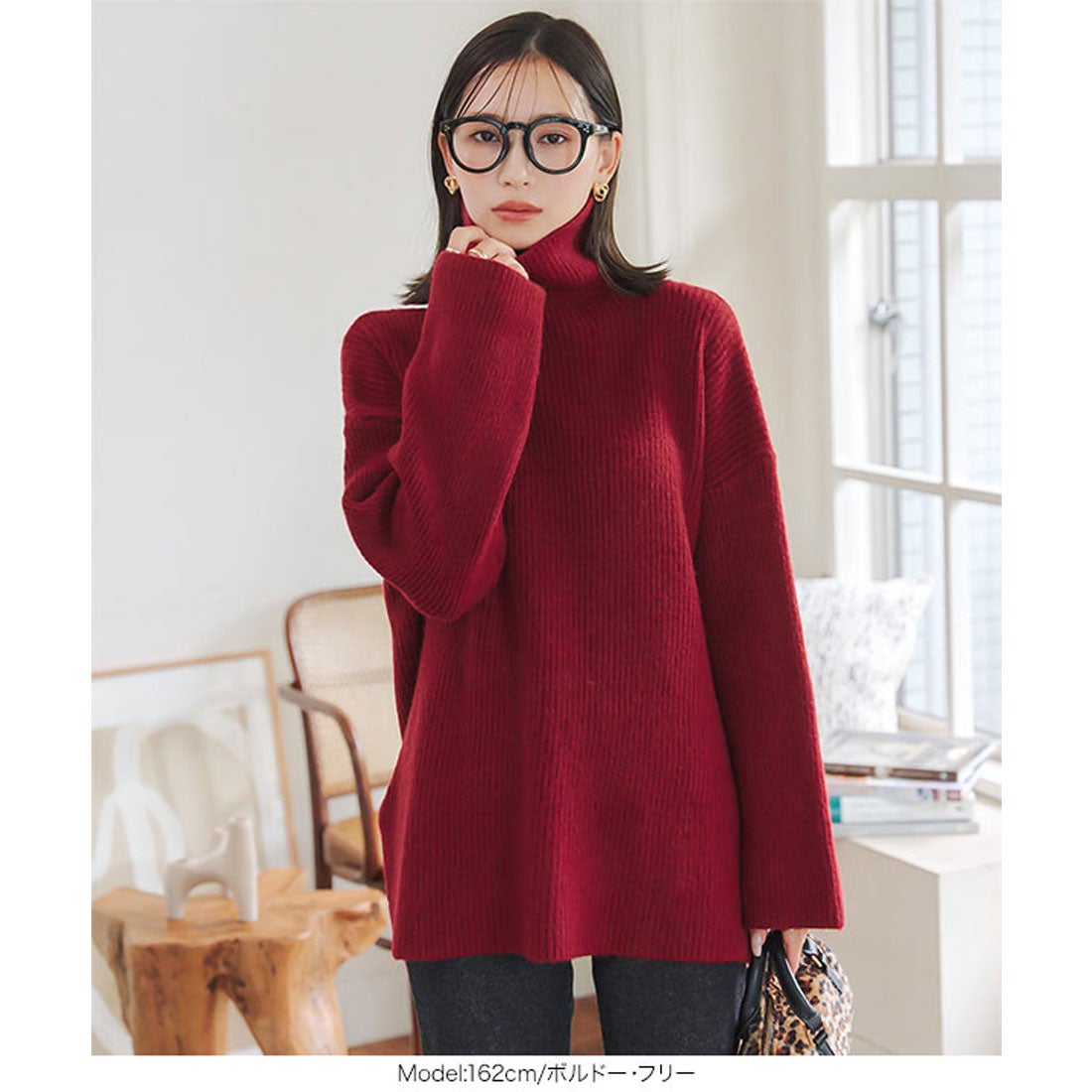 コウベレタス KOBE LETTUCE タートルネックオーバーニット [N1136