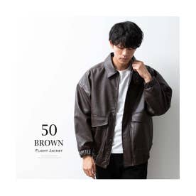 ジェネレス GENELESS ミリタリージャケット メンズ エコレザー A2