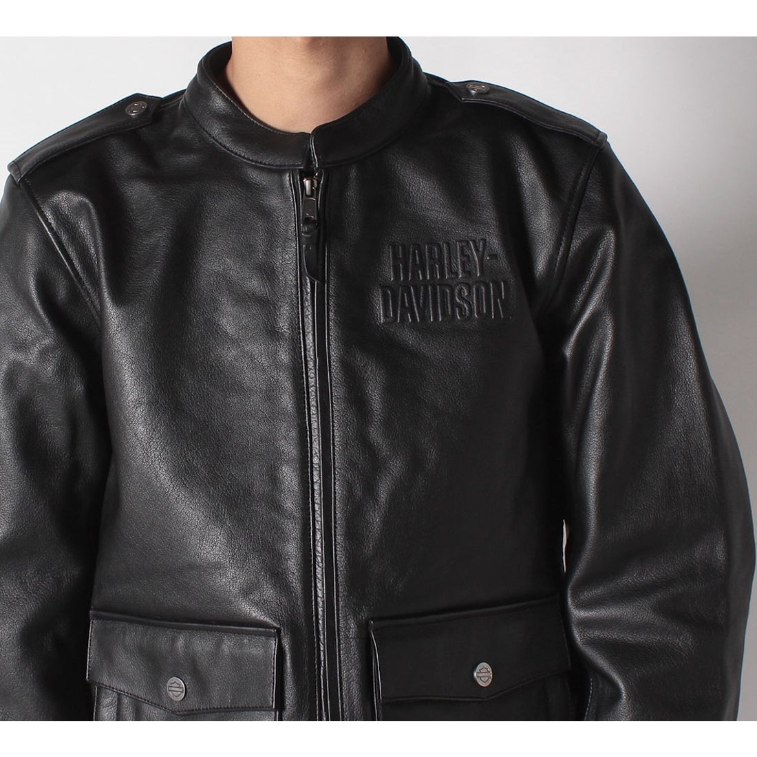 H-Dレイヤリングシステムのキャプテンレザージャケット -ハーレー