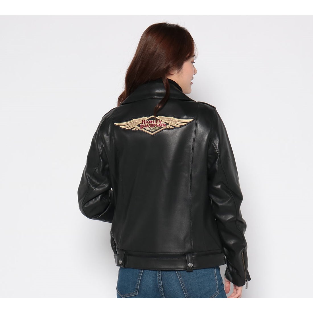120周年記念Dポケットバイカーレザージャケット -ハーレーダビッドソン