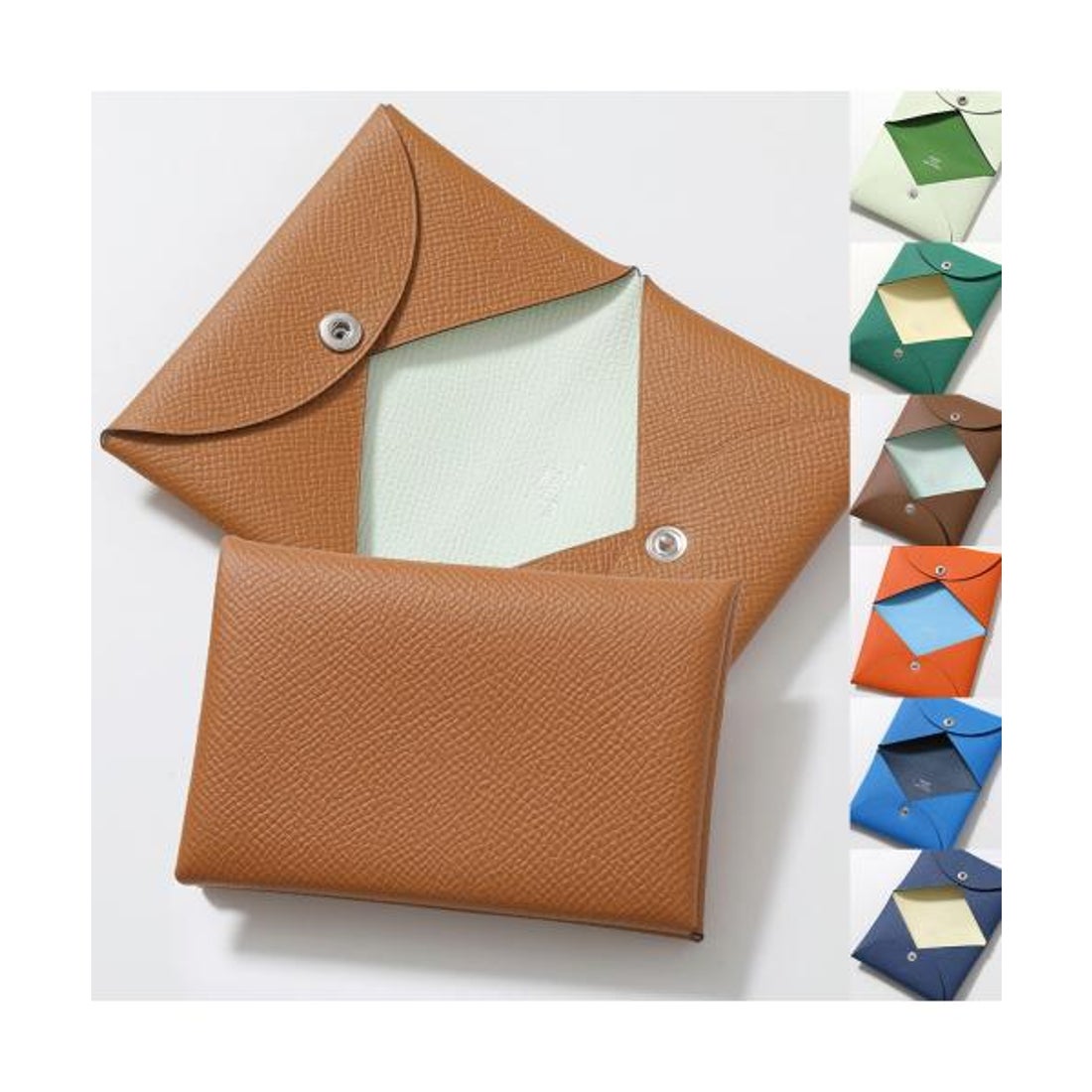 エルメス Hermes HERMES カードケース CALVI VERSO バイカラーレザー