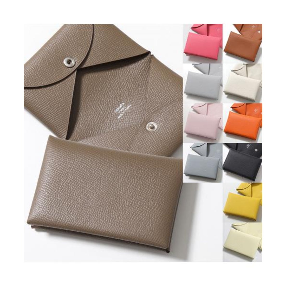 エルメス Hermes HERMES カードケース CALVI カルヴィ レザー パス