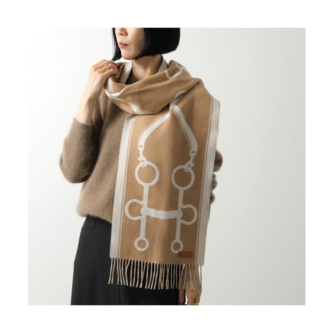 エルメス Hermes HERMES マフラー 160×30 モール H259157S （01