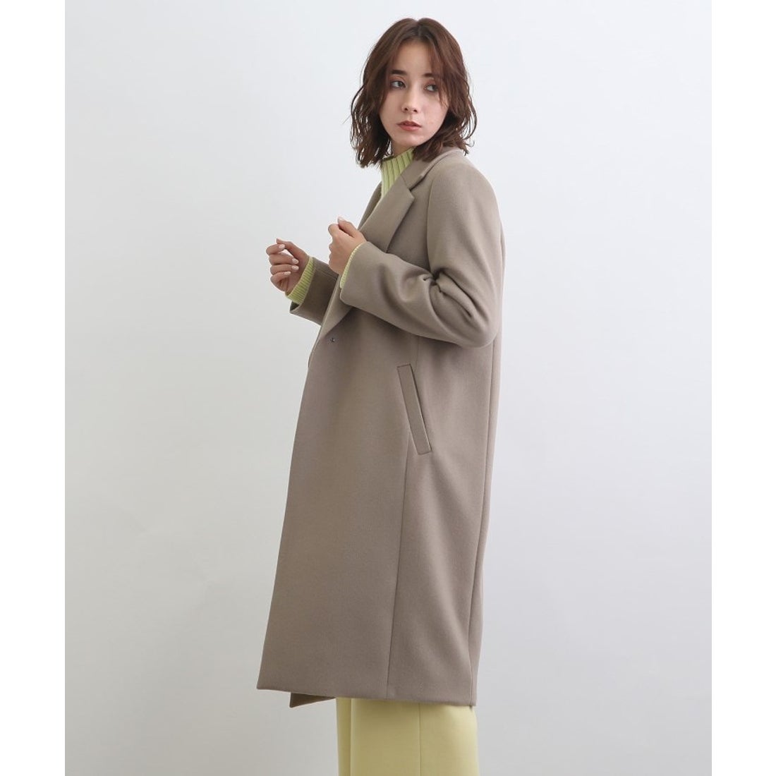 インディヴィ INDIVI 【定番人気！/名品コート/日本製】ウール100