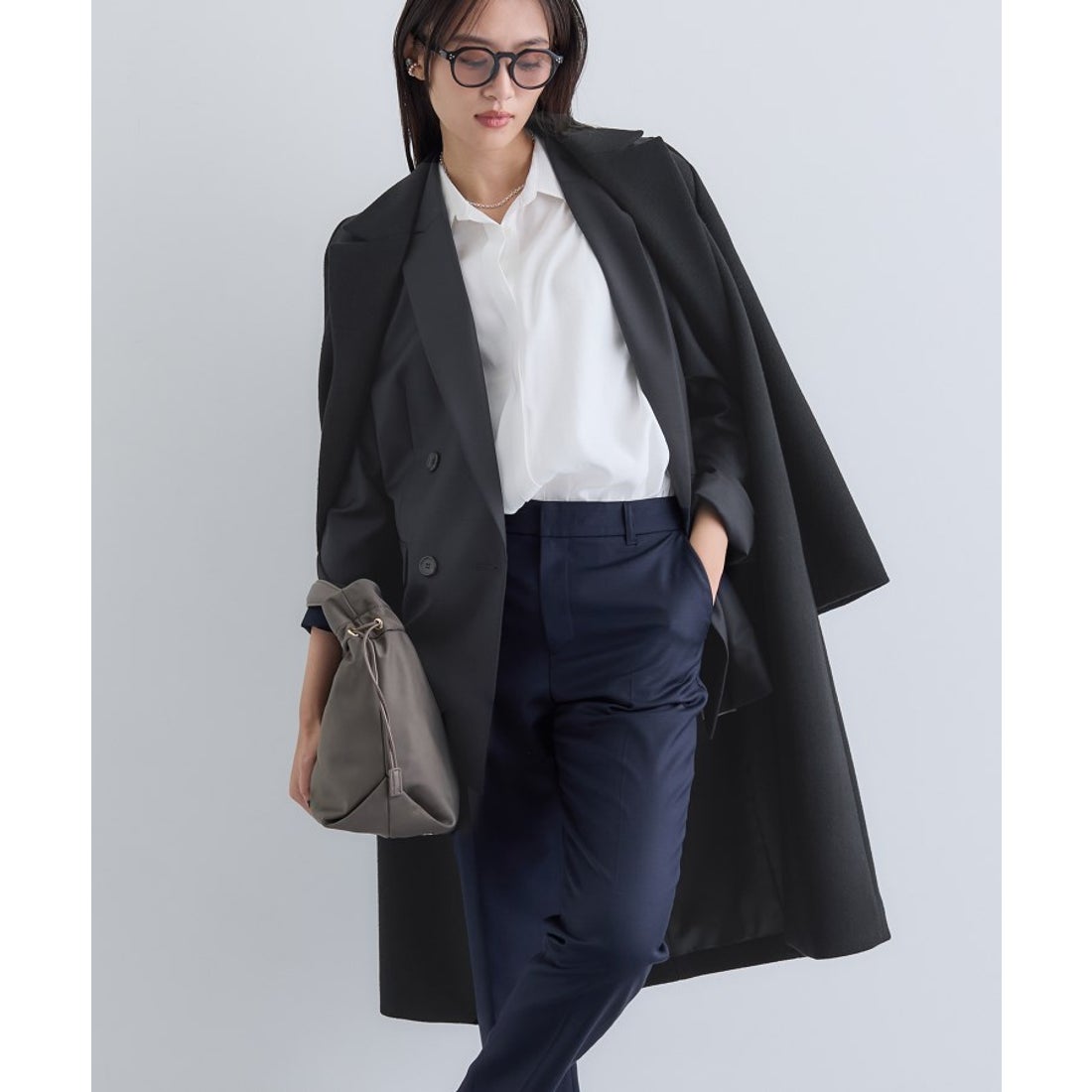 インディヴィ INDIVI 【名品コート／日本製】ウール100％チェスター