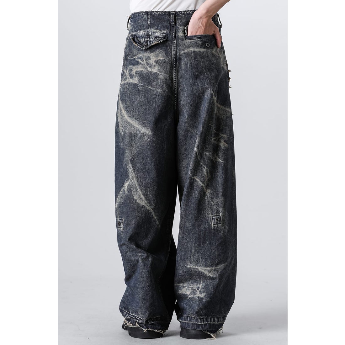 ユリウス JULIUS 10oz Denim Bleach Wide Pants （INDIGO） 通販 大阪
