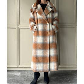 ジュノア JUNOAH 2wayオーバーサイズシャギーチェックロングコート
