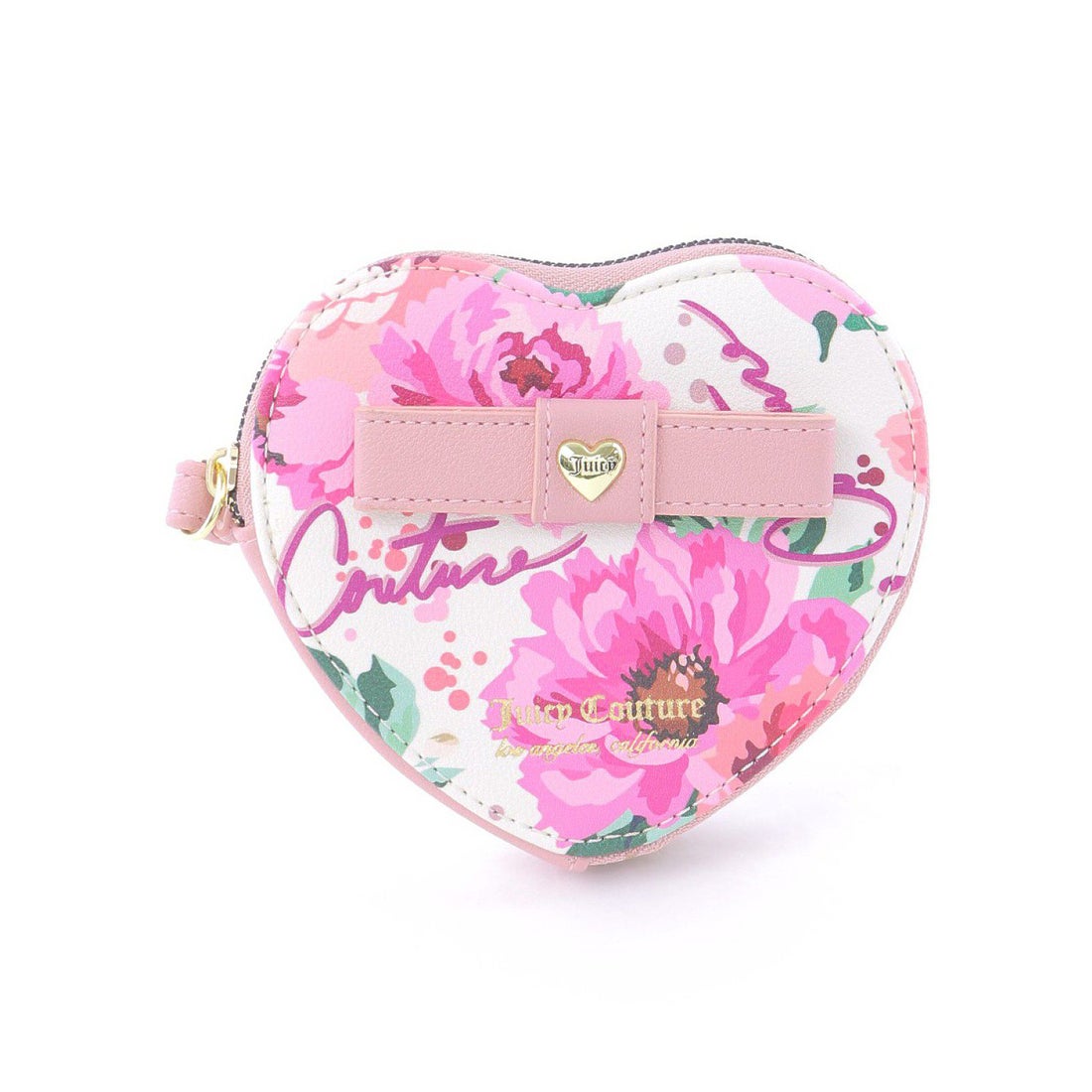Juicy Couture ジューシークチュール ☆花柄xリボンハート型コイン