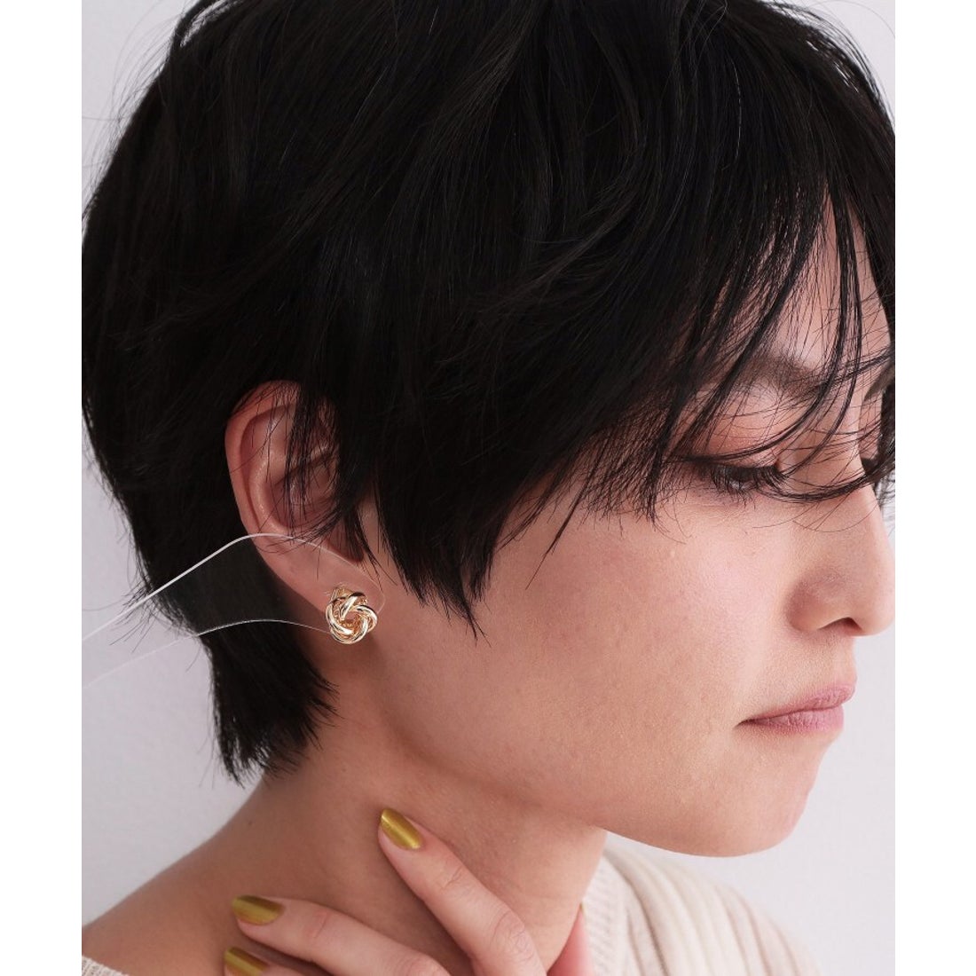 オペーク ドット クリップ OPAQUE.CLIP オーバルクロスデザインメタル