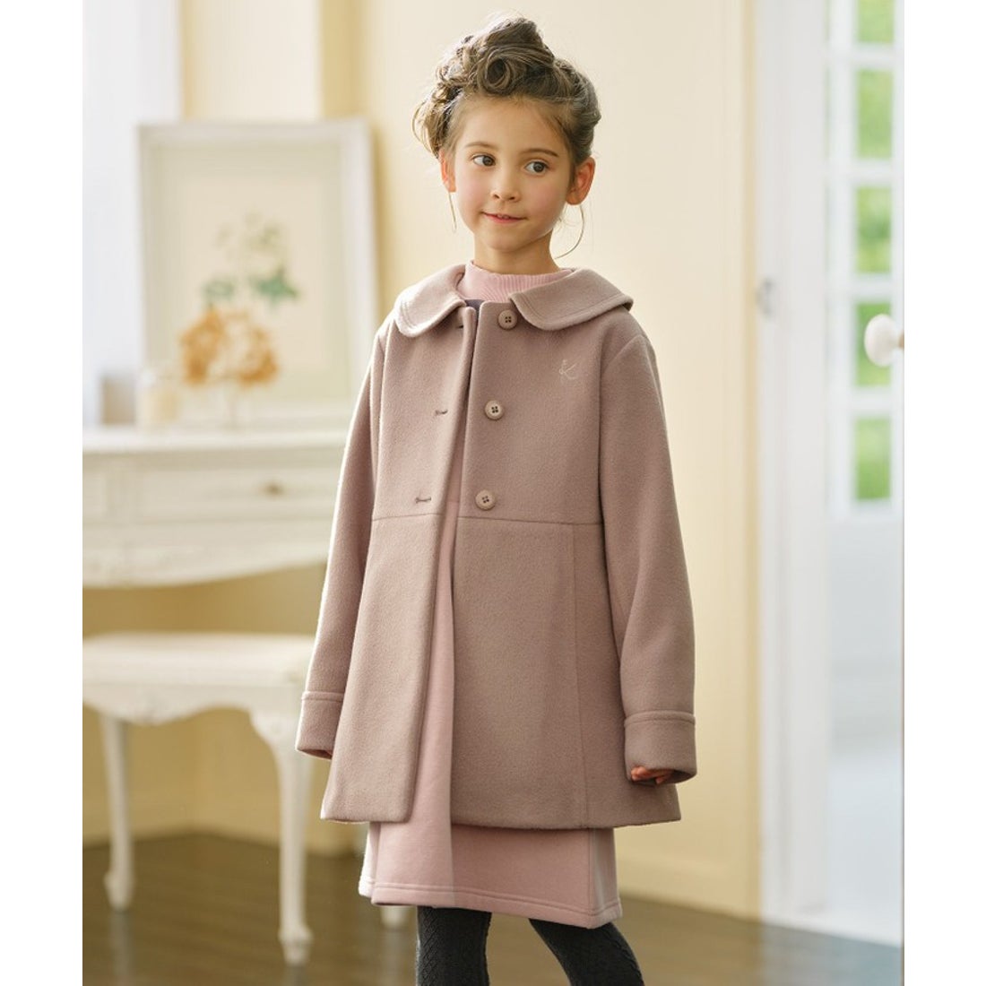 クミキョク キッズ 組曲 KIDS 【110－140cm】フェイクウール コート