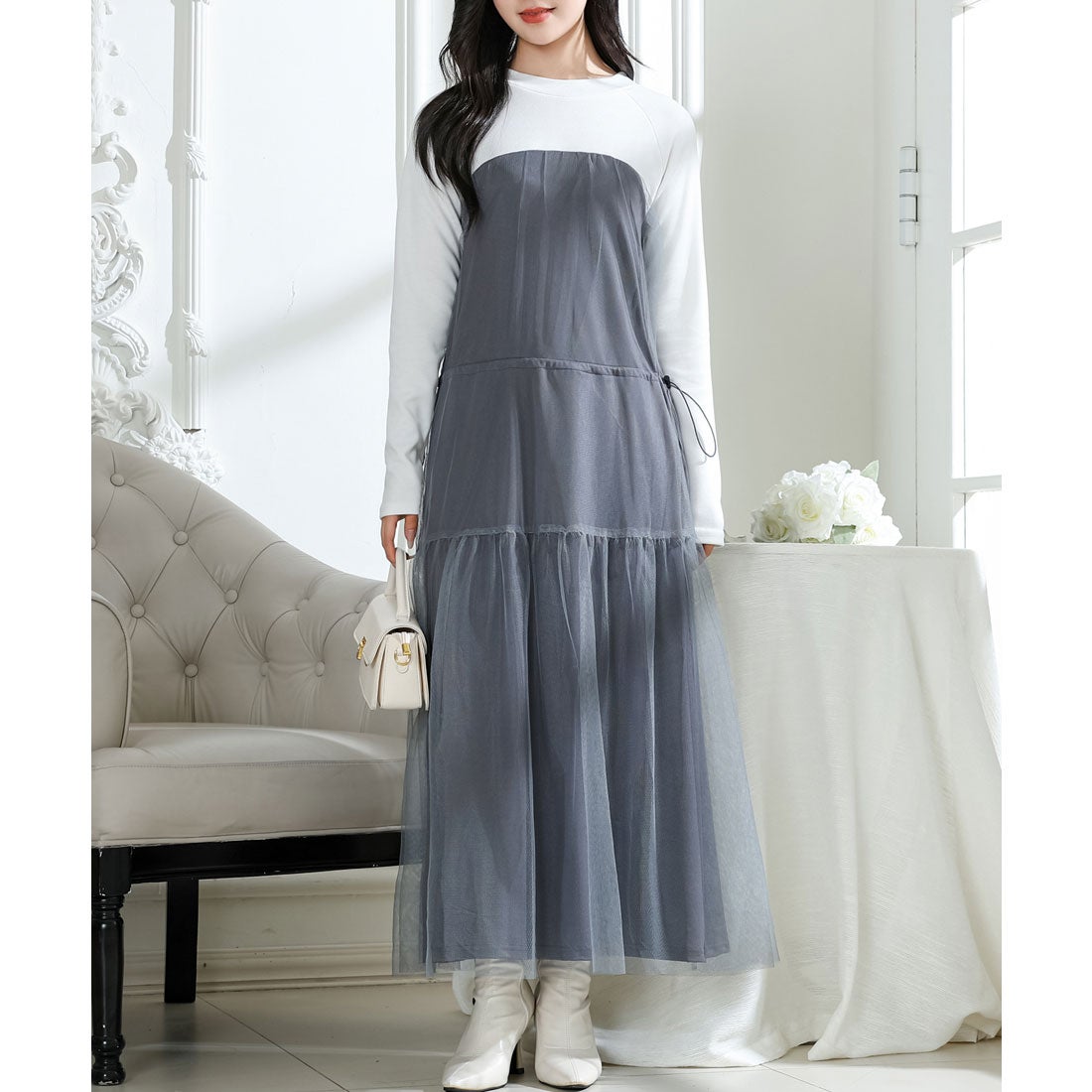 レースレディース Lace Ladies ビスチェ デザイン チュール 長袖