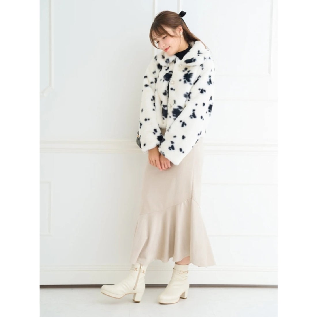 Bonpoint】コート 6歳 ホワイトコート Bonpoint】コート 6歳 ホワイト