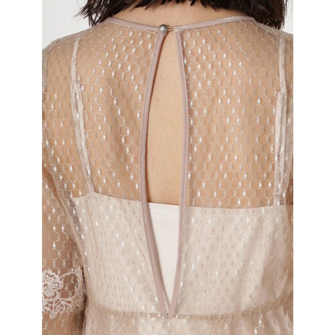 LILY BROWN リリーブラウン Lily Brown 刺繍チュールドレス （ベージュ