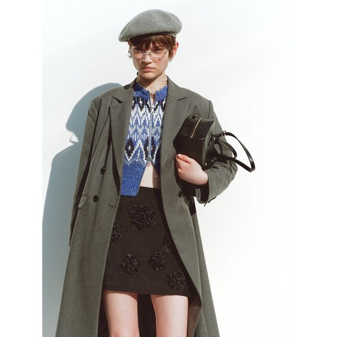 リリーブラウン LILY BROWN ダブルブレストロングコート （CHECK