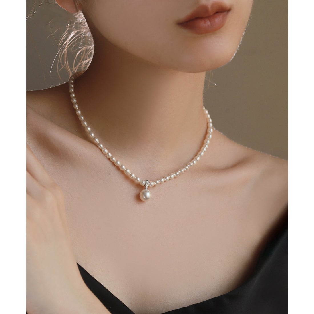レジャ Leja クラシックパール真珠ネックレス20代 30代 40代 （WHITE