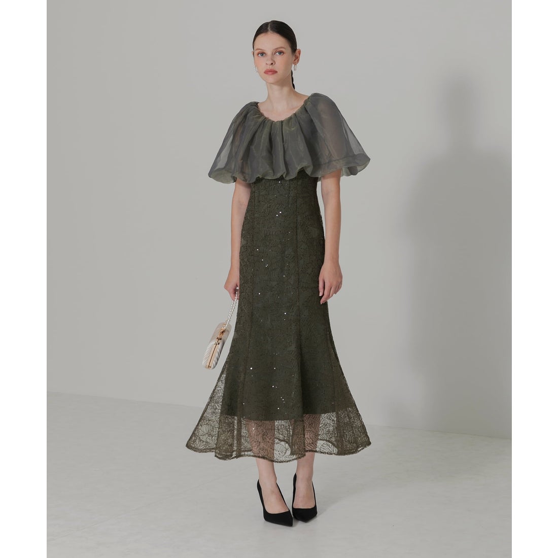 レジャ Leja 2WAYオフショルダーパフスリーブバリエマーメイド