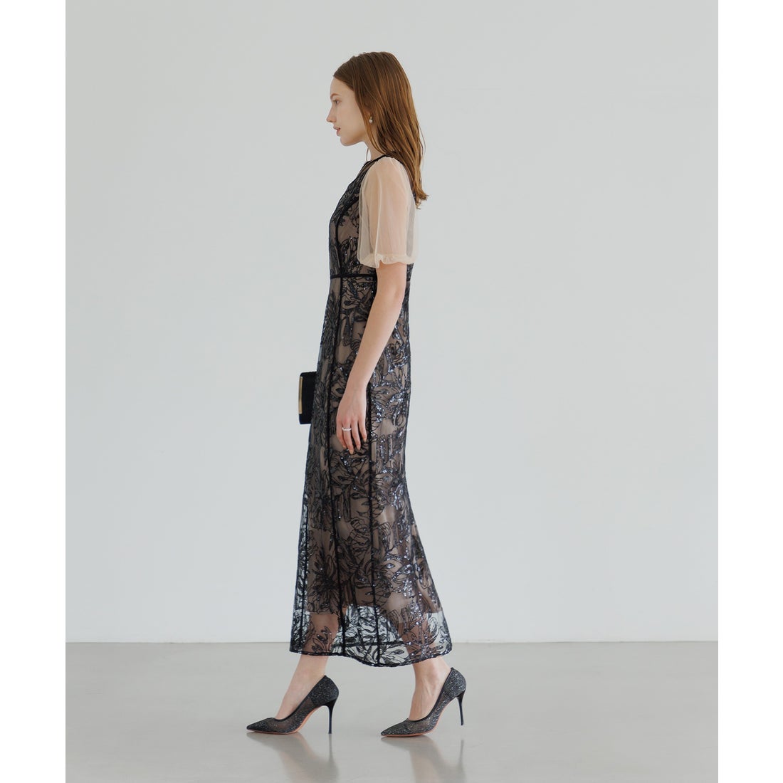 レジャ Leja アシンメトリーシアーフラワードレス美脚効果結婚式