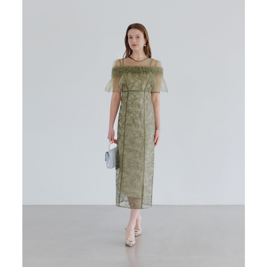 レジャ Leja 3WAYフラワーチュールアシンメトリーIラインドレス2点