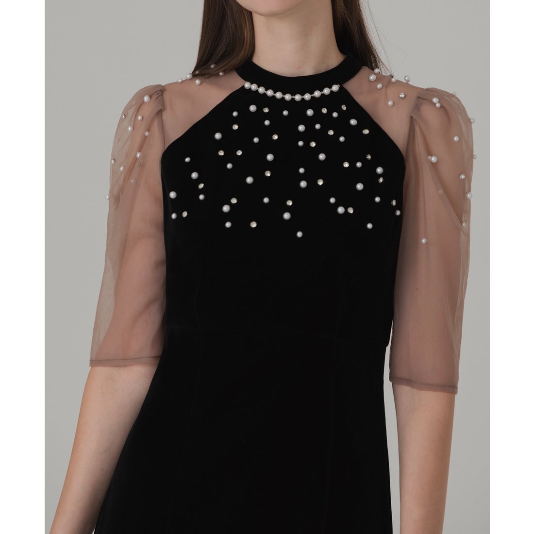 Lejaブラック パール マーメイドドレス S Lejaブラック パール