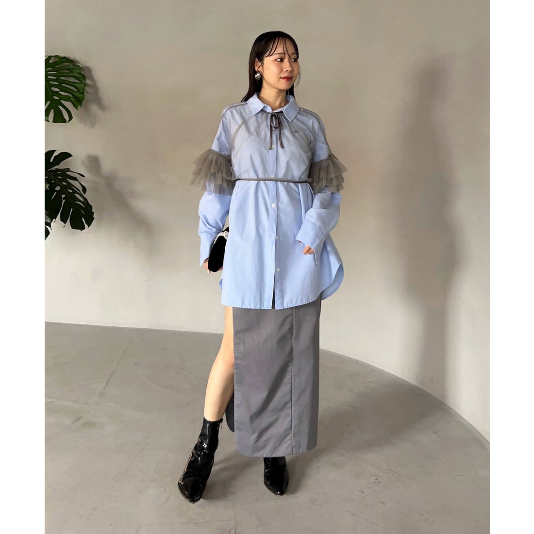 レジャ Leja チュールフリルリボンボレロスパンコール花柄刺繍ベア