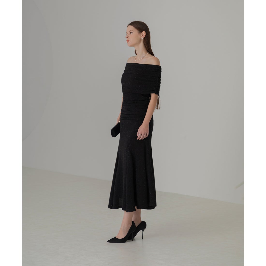 レジャ Leja ストーンオフショルダーアームカバー付き2WAYマーメイド