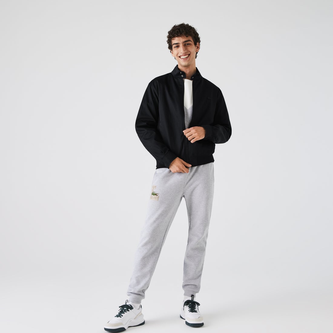 ラコステ LACOSTE コットンツイルスイングトップジャケット （ブラック