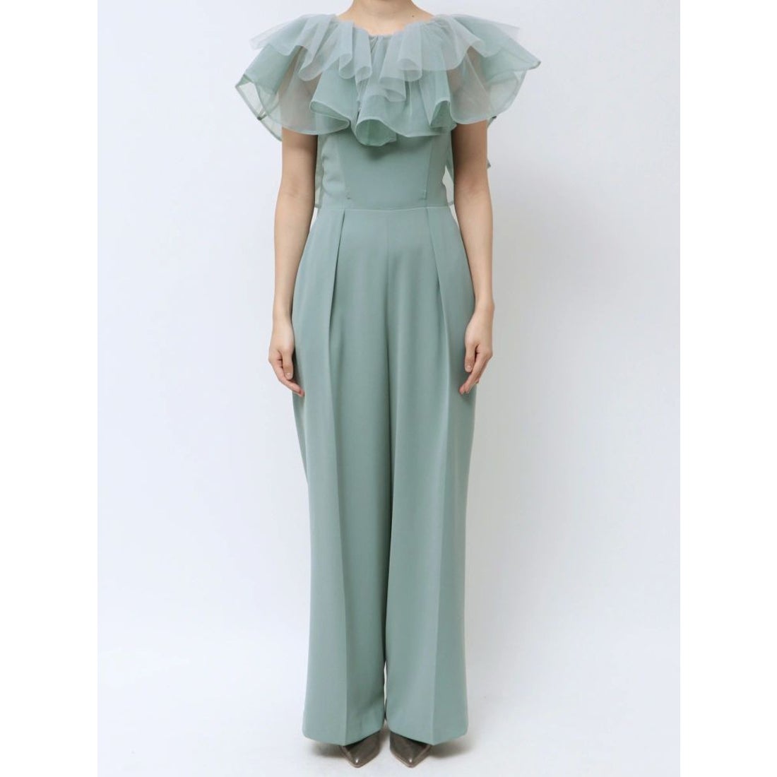 ラグナムーン LAGUNAMOON LADYチュールカラーベアパンツドレス