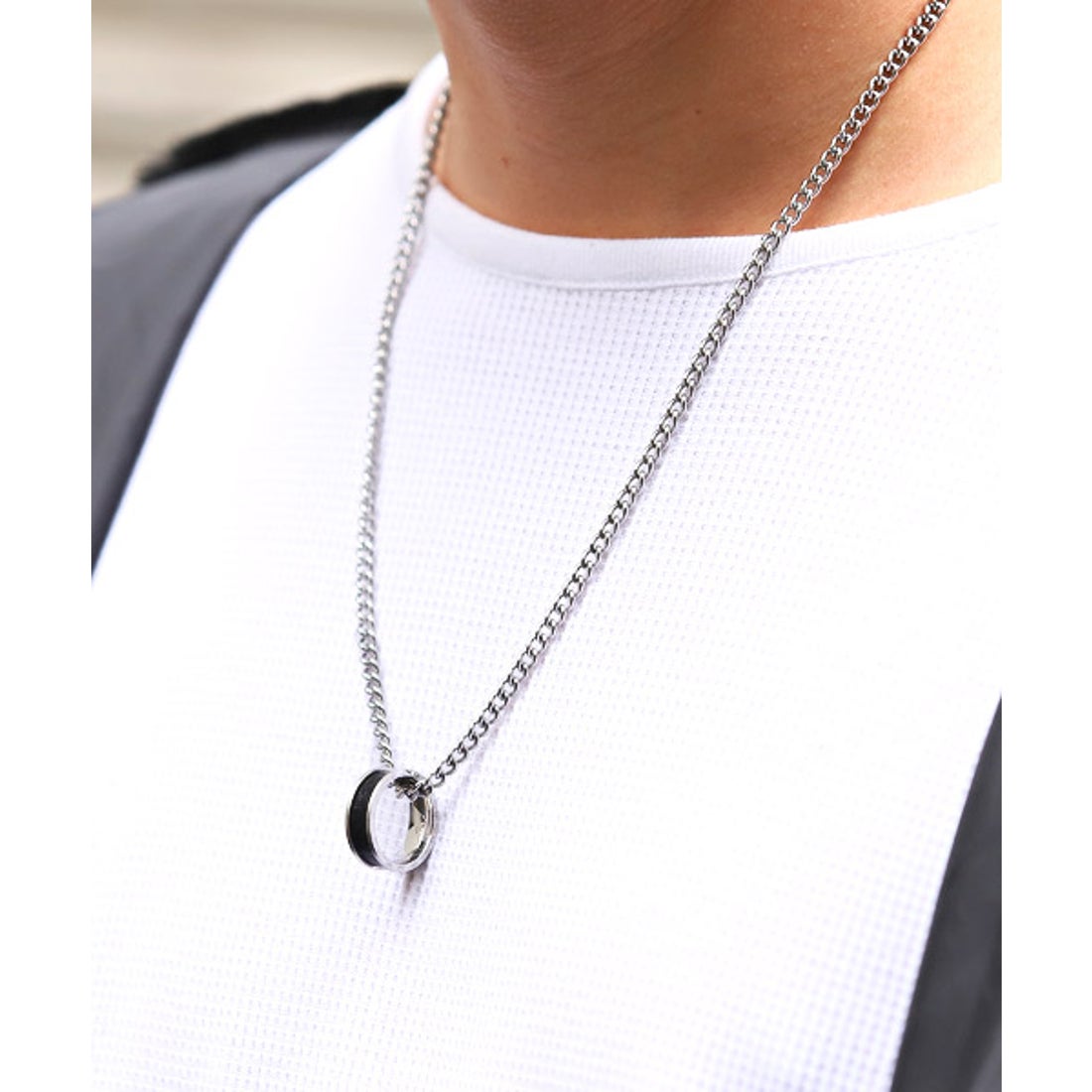 ラグスタイル LUXSTYLE レザーリングネックレス/ネックレス メンズ