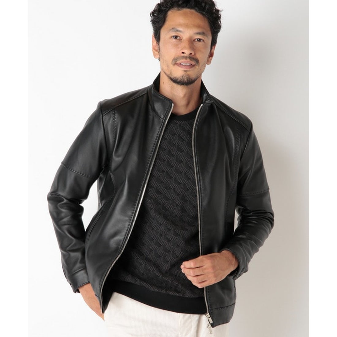メンズビギ MEN'S BIGI 【追加生産分】ラムレザークロームタンニング