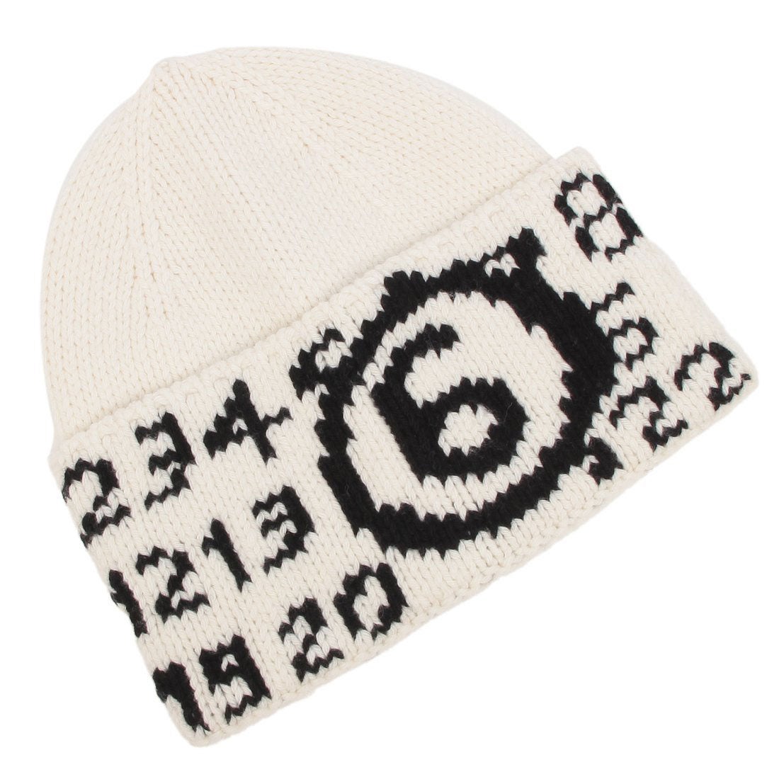 MM6 Maison Margiela 6 ロゴマーク 刺繍 ニット帽 ビーニー MM6 Maison