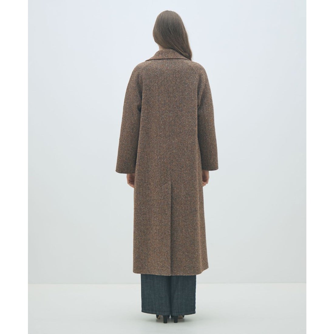 マカフィー MACPHEE カラーネップヘリンボーン ダブルブレストロング