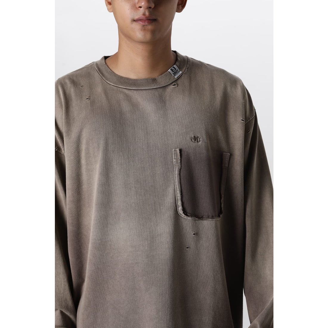 Maison MIHARA YASUHIRO Sun Faded Long Sleeves Tee （Brown） -FASCINATE
