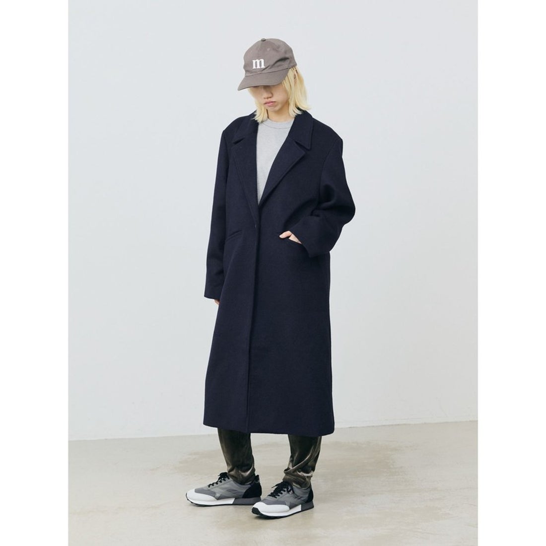 ANAYI ネイビー チェスターコート ANAYI ネイビー チェスターコート