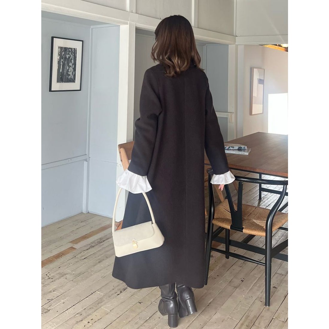 マーキュリーデュオ MERCURYDUO ウールチェスターコート （アイボリー