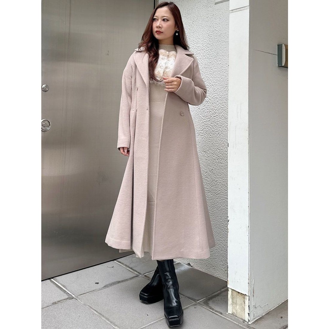 マーキュリーデュオ MERCURYDUO フィットアンドフレアコート