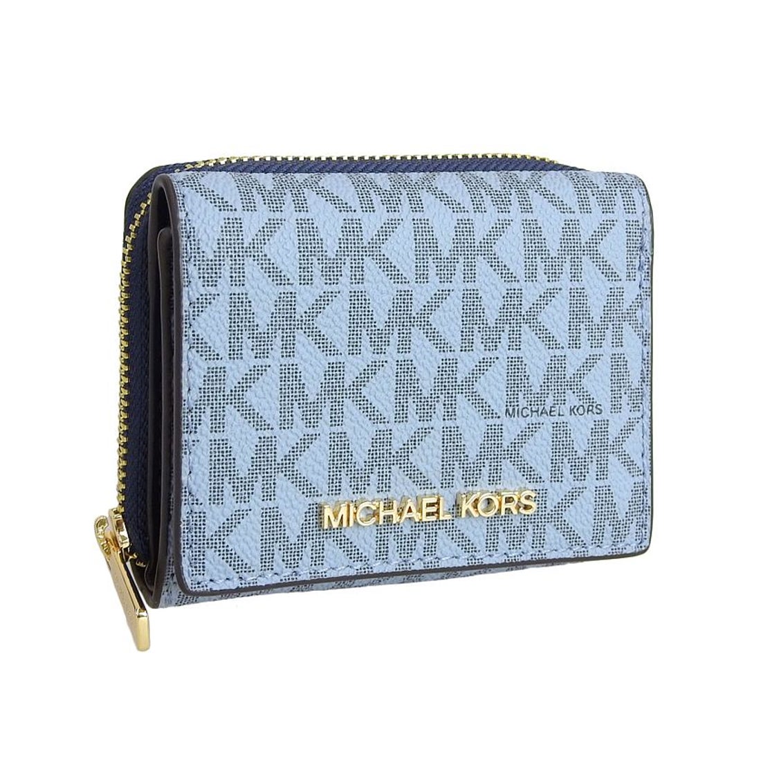 マイケルコース MICHAEL KORS 三つ折り財布 （ブルー系） -waja bazar