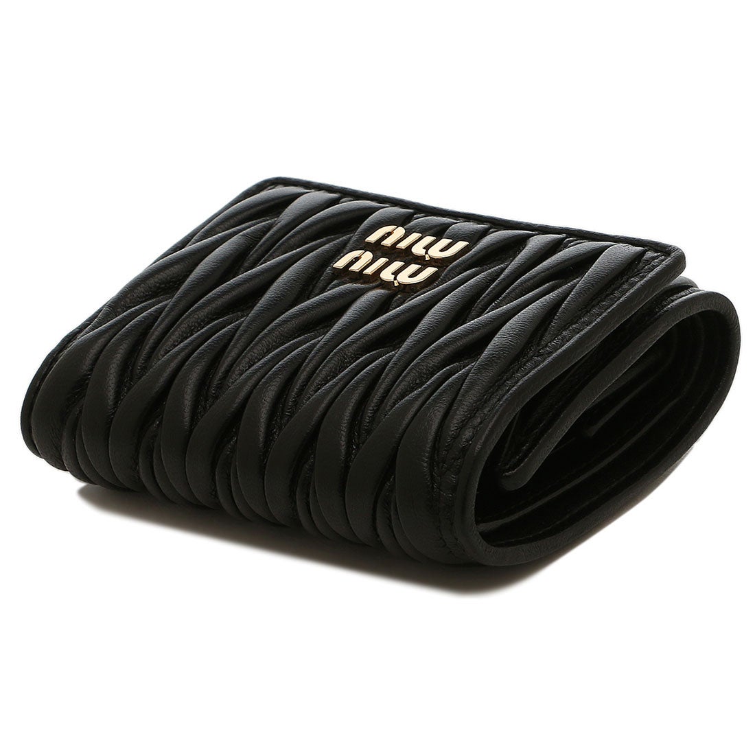 ミュウミュウ Miu Miu 三つ折り財布 マテラッセレザー ミニ財布