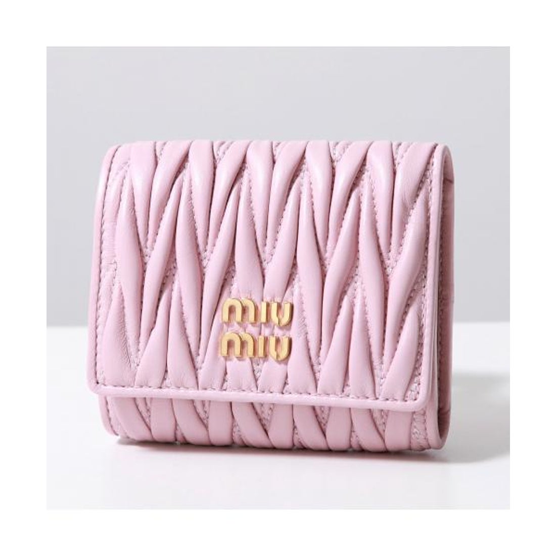 ミュウミュウ Miu Miu MIUMIU 三つ折り財布 MATELASSE マテラッセ