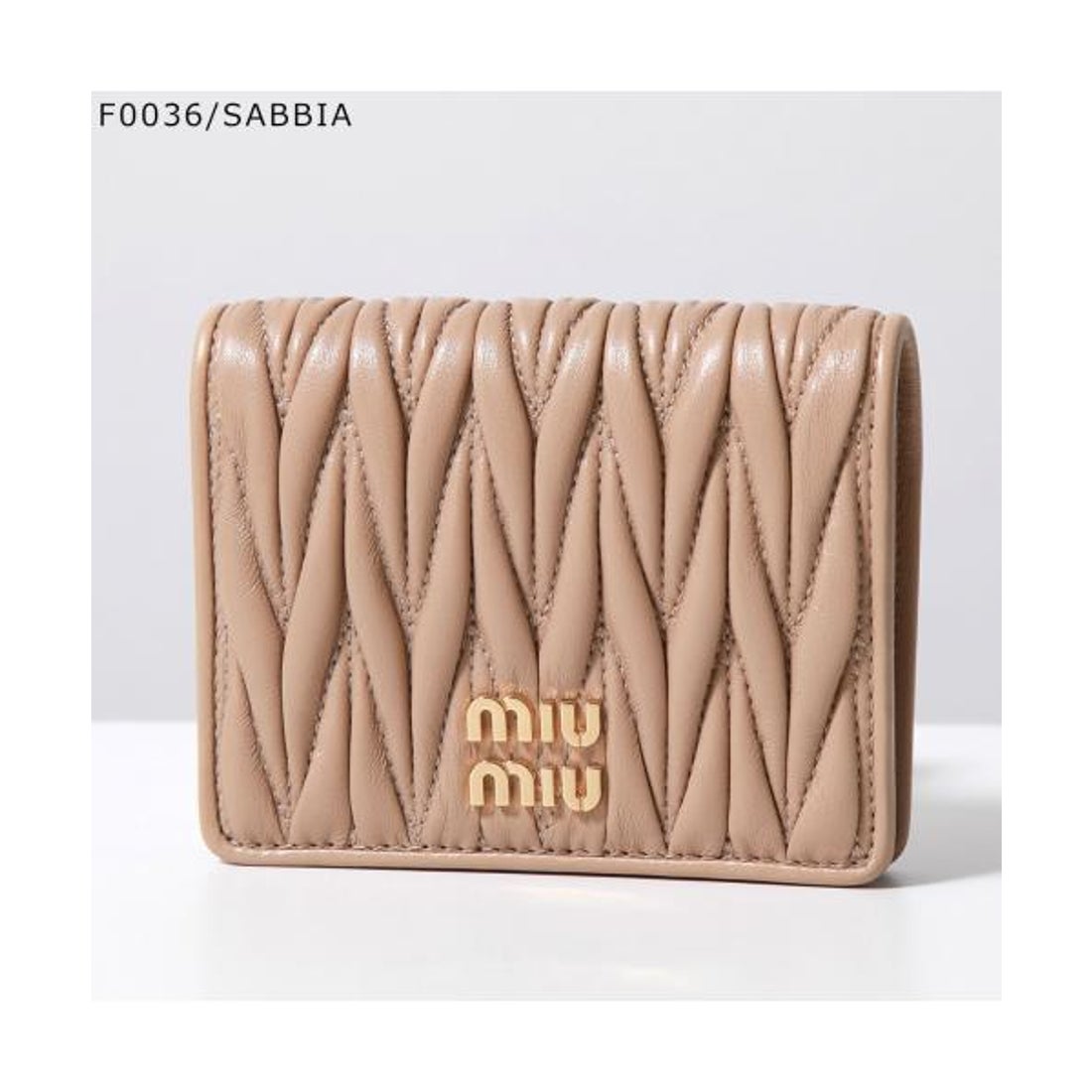 ミュウミュウ Miu Miu MIUMIU 二つ折り財布 5MV204 2FPP MATELASSE